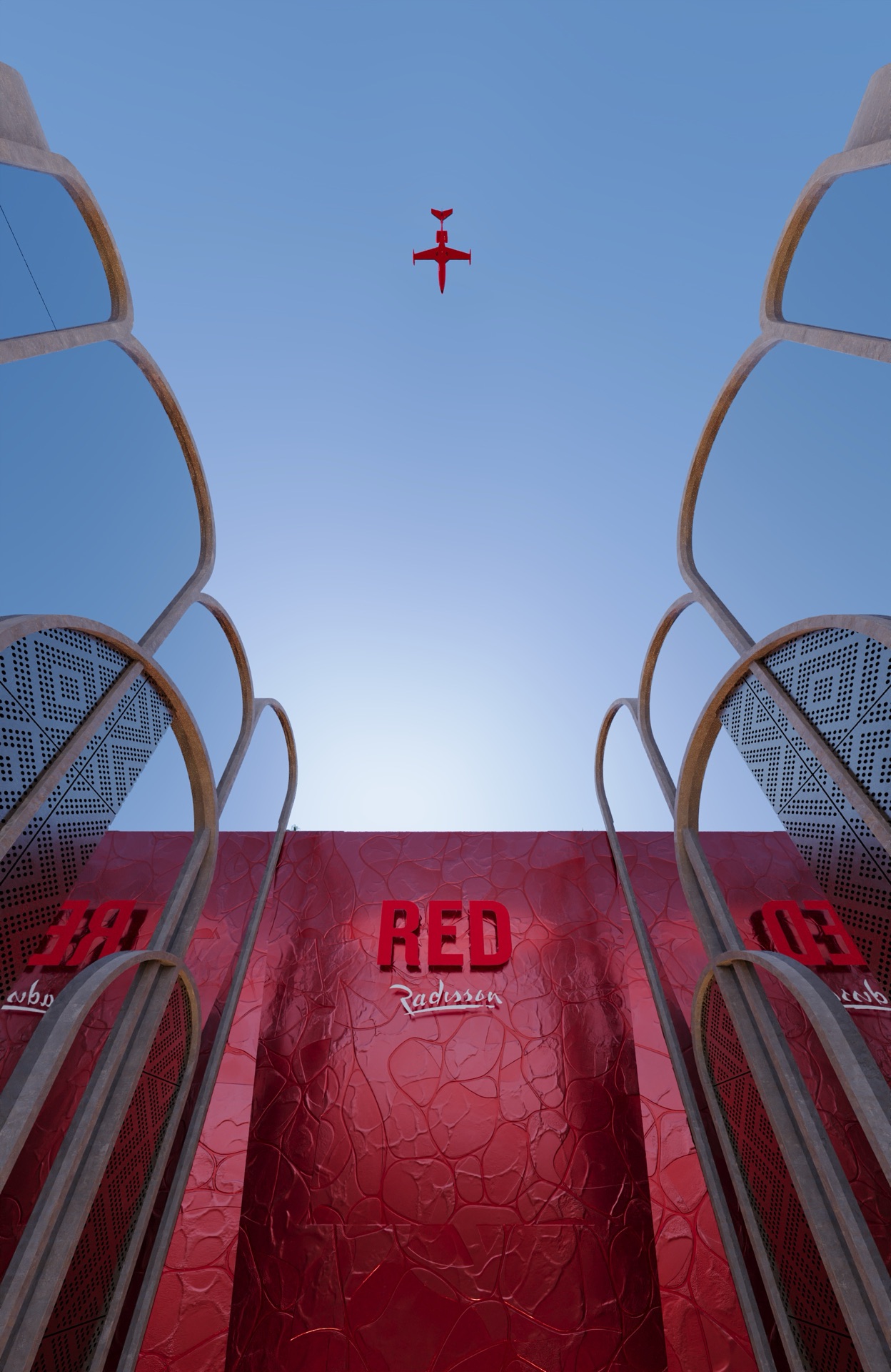 RED Tower Dramatic View