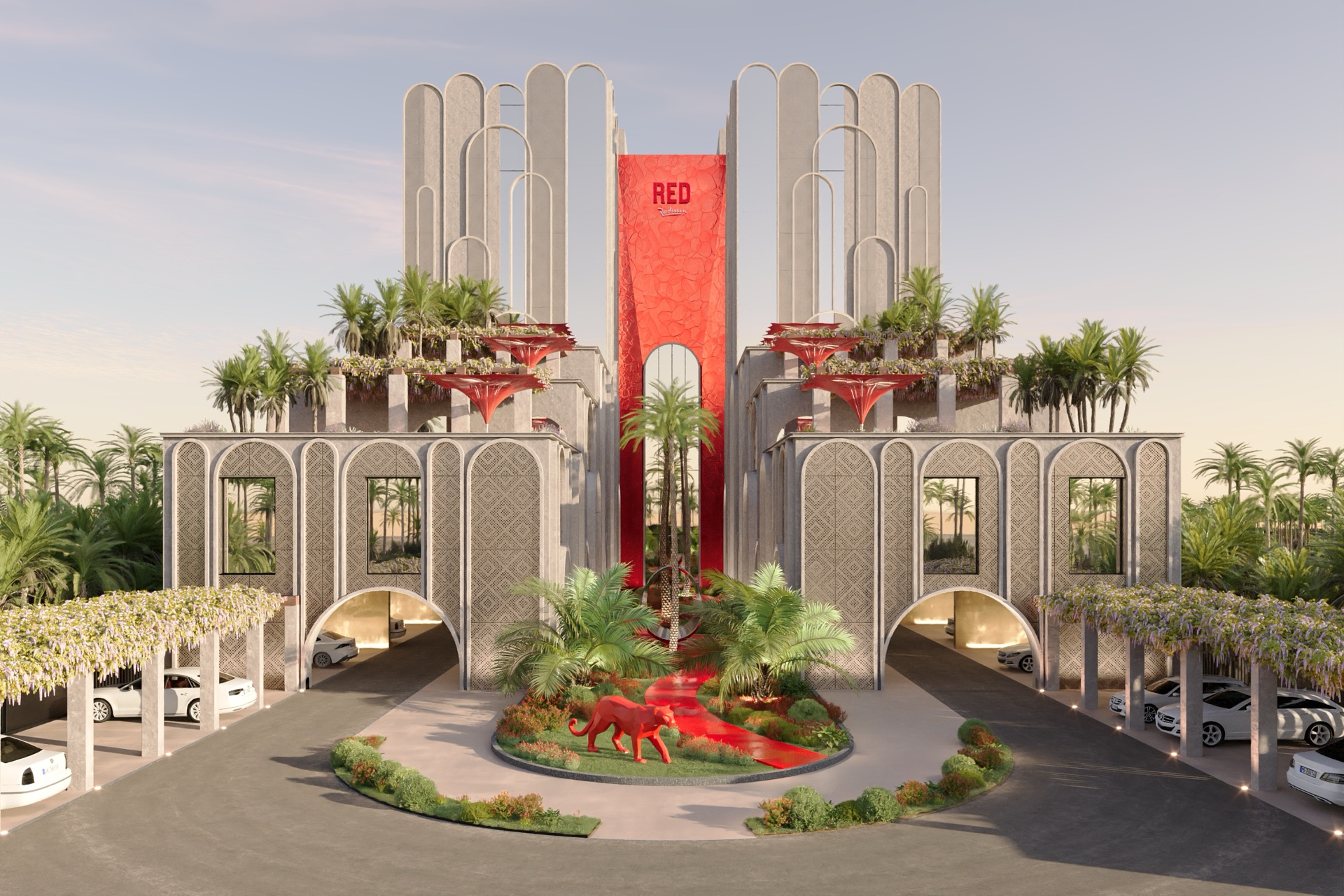 Grand Symmetrical Entrance